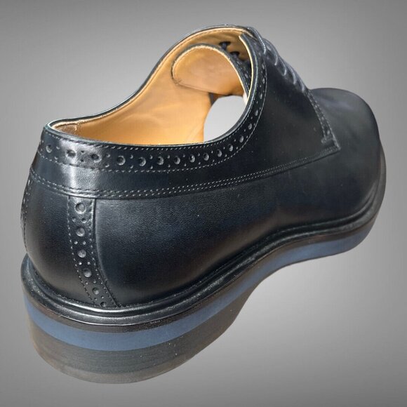 Hermes Men\'s Black Calf Skin Leather Derby Shoes EU Size 43 main image 4